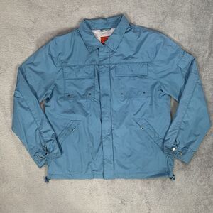 Cole Haan Military Jacket Mens Medium Blue‎ Multi Pocket Lined Outdoor Utility